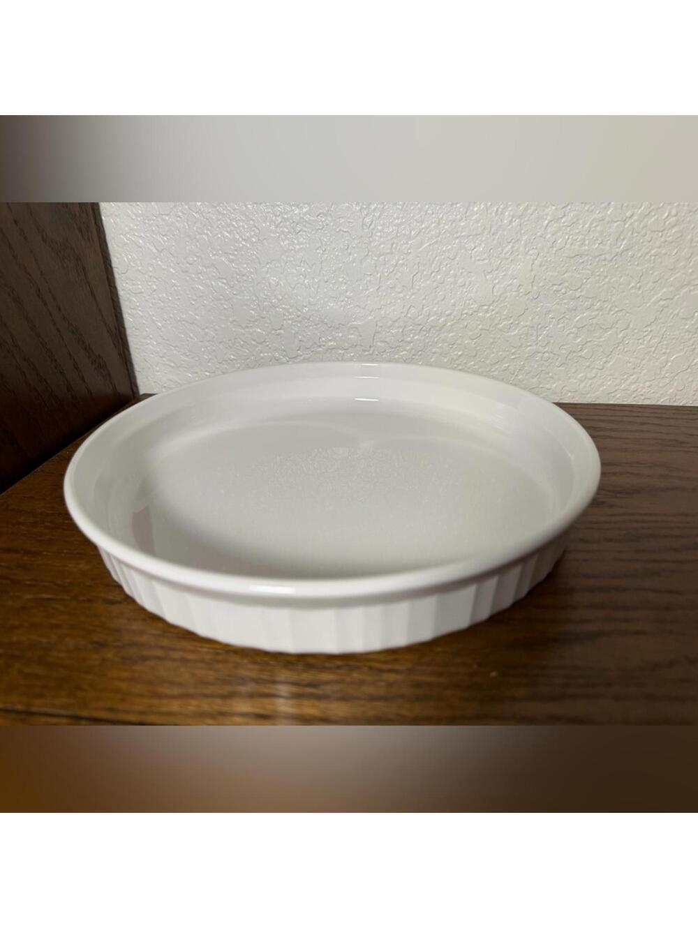 Vintage CorningWare French White 10" Quiche/Pie Dish F-3-B